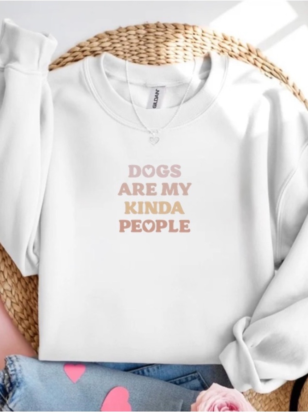 Dogs Are My Kinda People Sweatshirt Cute Dog Lover Crewneck